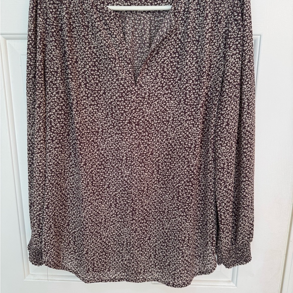 Fun 2 Fun Lavender Patterned Blouse - image 2